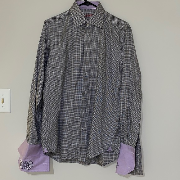 Robert Graham Other - Robert Graham, 39/15.5, 100 % cotton, cufflink cuff, long sleeve, houndstooth